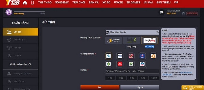 Phương Thức Thanh Toán Tại Nhà Cái Tt128 Được Cung Cấp Đa Dạng