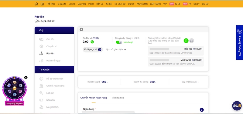 Rút Tiền Aw8 Nhanh Chóng Qua Phương Thức Tiền Mã Hóa