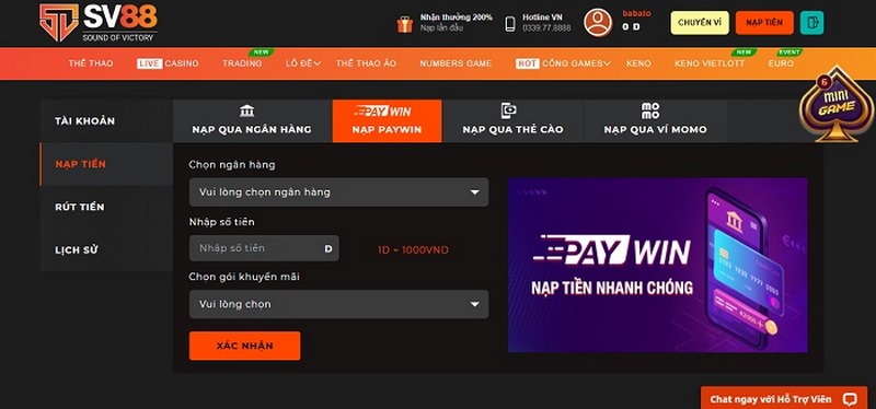 Phương Thức Thanh Toán Tại Nhà Cái Sv88 Đang Phát Triển