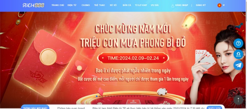 Vào Trang Chủ Của Rich888 Để Đăng Ký Tài Khoản Và Tham Gia Chơi 